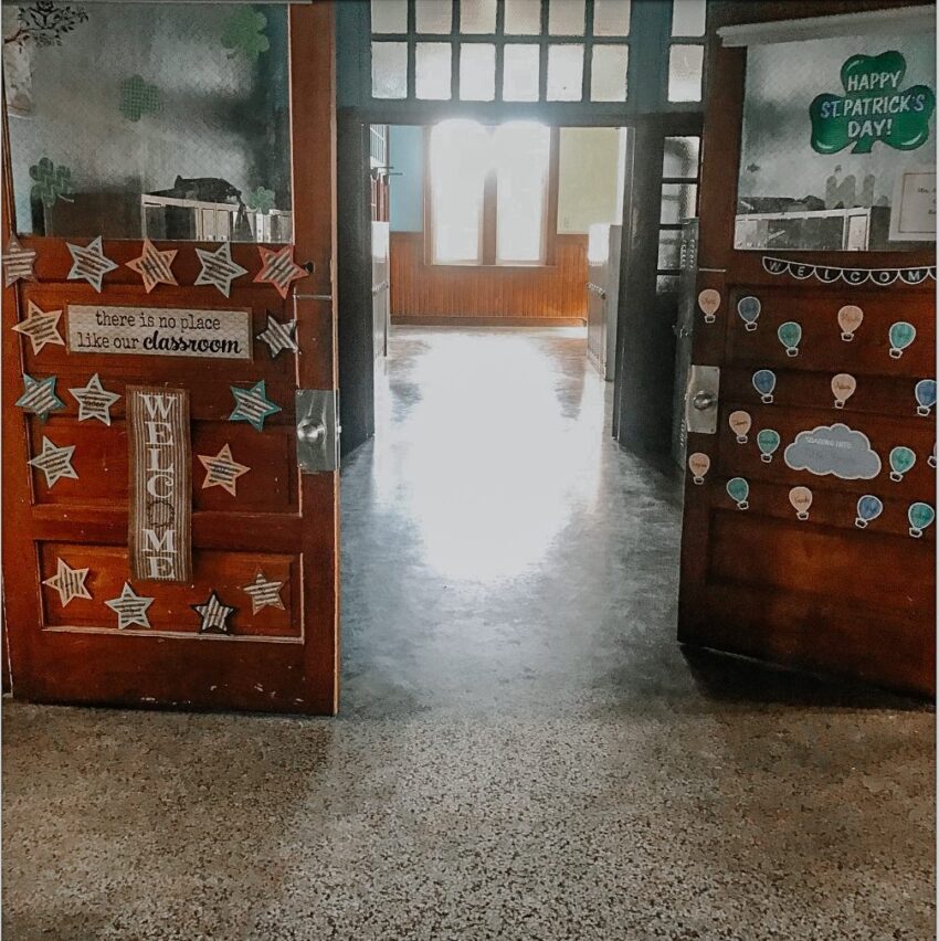 empty school hallways due to pandemic