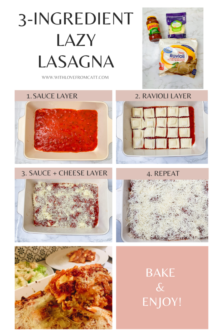 3 Ingredient Lazy Lasagna